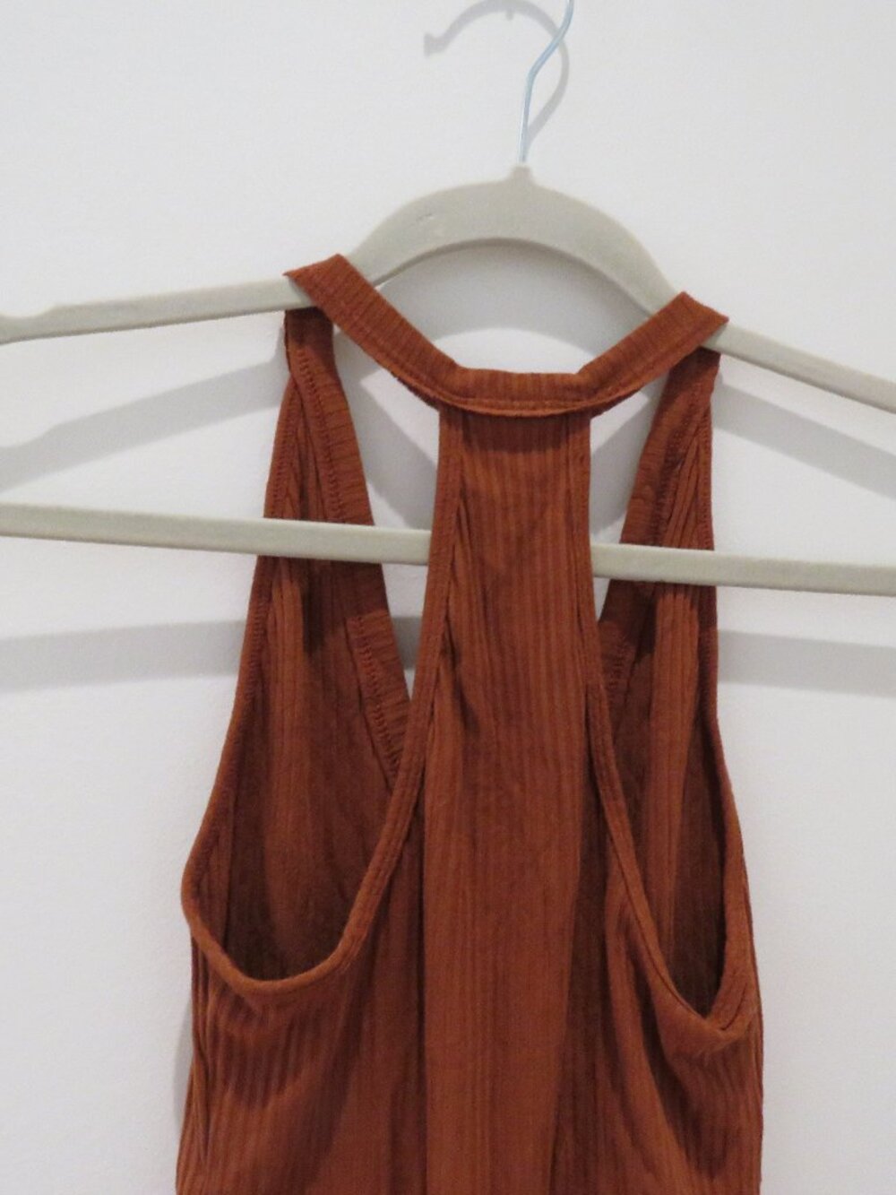 INTIMATELY FREE PEOPLE Speed Dial Bodysuit Bronze Brown Ribbed Small Minimalist - Picture 11 of 13